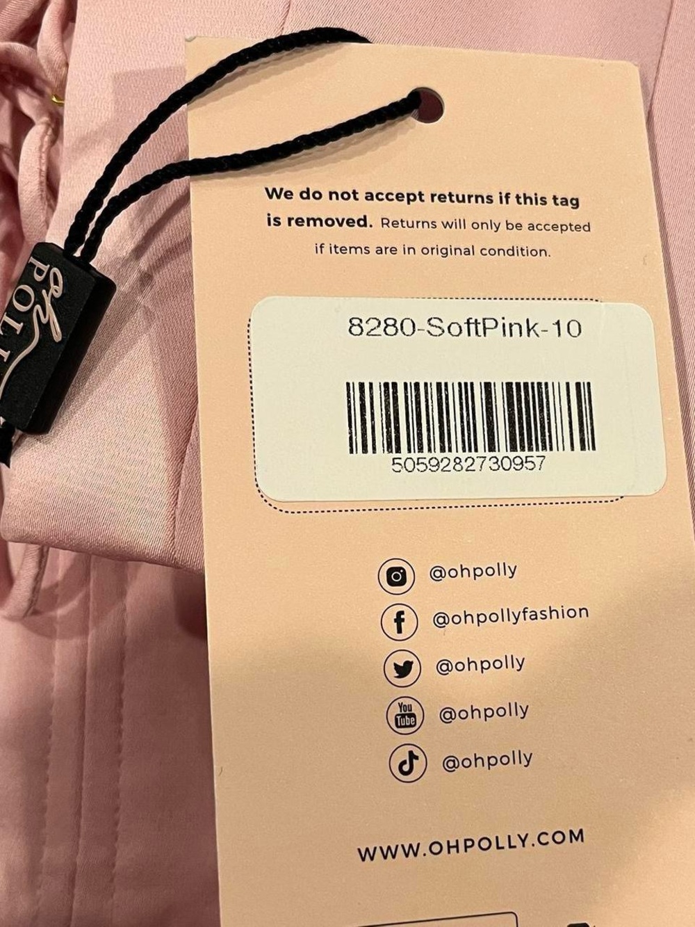 🌸NWT OH POLLY FABIOLA PINK STRAPLESS MINI DRESS🌸 - Picture 5 of 5